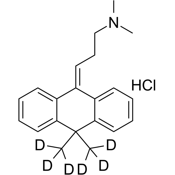 Melitracen-d6 hydrochloride结构式