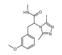 2-(3,5-dimethyl-4H-1,2,4-triazol-4-yl)-3-(3-methoxyphenyl)-N-methylpropanamide结构式