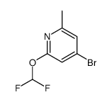 4-溴-2-(二氟甲氧基)-6-甲基吡啶结构式