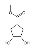 Cyclopentanecarboxylic acid, 3,4-dihydroxy-, methyl ester, (1alpha,3beta,4beta)- (9CI) Structure