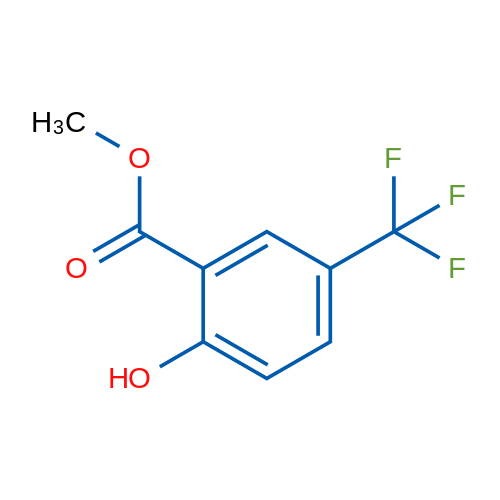2-羟基-5-(三氟甲基)苯甲酸甲酯结构式
