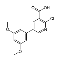 2-chloro-5-(3,5-dimethoxyphenyl)pyridine-3-carboxylic acid Structure