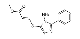 methyl 3-[(4-amino-5-phenyl-1,2,4-triazol-3-yl)sulfanyl]prop-2-enoate结构式
