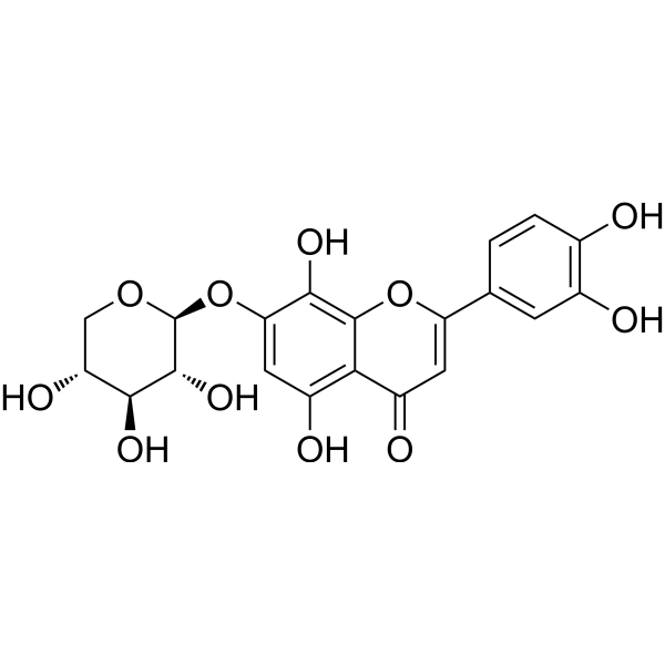 海波拉亭-7-O-Β-D-吡喃木糖苷结构式