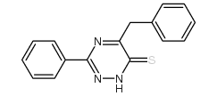1,2,4-Triazine-6(1H)-thione, 3-phenyl-5-(phenylmethyl)-结构式