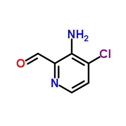 3-Amino-4-chloro-2-pyridinecarbaldehyde结构式