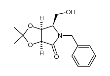 (3S,4S,5R)-1-benzyl-5-hydroxymethyl-3,4-isopropylidenedioxy-2-pyrrolidinone Structure