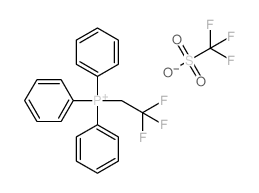 Triphenyl(2,2,2-trifluoroethyl)phosphanium trifluoromethanesulfonate结构式