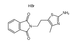 2-amino-4-methyl-5-(2-phtalimidoethyl)thiazole hydrobromide结构式