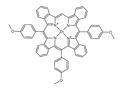 meso-tri-p-anisyltetrabenzoporphinato zinc结构式