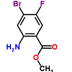 2-氨基-4-溴-5-氟苯甲酸甲酯结构式