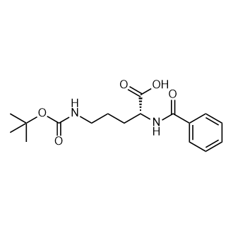 (R)-2-苯甲酰-5-(叔丁氧羰基)氨基)戊酸结构式