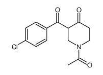 N-acetyl-3-(4-chlorobenzoyl)-4-piperidone Structure