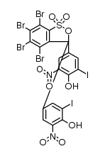 5',5''-二硝基-3',3''-二碘-3,4,5,6-四溴苯酚磺酞结构式