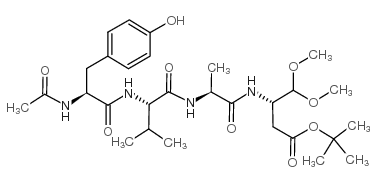 Ac-Tyr-Val-Ala-Asp(OtBu)-aldehyde-dimethyl acetal结构式
