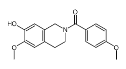 (7-hydroxy-6-methoxy-3,4-dihydroisoquinolin-2(1H)-yl)(4-methoxyphenyl)methanone Structure