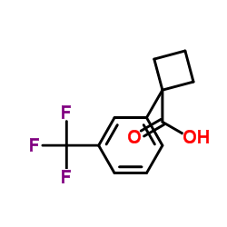 1-(3-(三氟甲基)苯基)环丁烷甲酸结构式