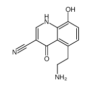 5-(2-氨基乙基)-1,4-二氢-8-羟基-4-氧代-3-喹啉甲腈结构式