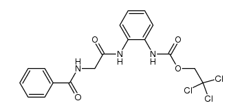 2,2,2-trichloroethyl (2-(2-benzamidoacetamido)phenyl)carbamate结构式