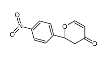 (2S)-2-(4-nitrophenyl)-2,3-dihydropyran-4-one结构式