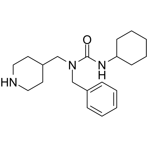 1-苄基-3-环己基-1-(哌啶-4-基甲基)脲结构式