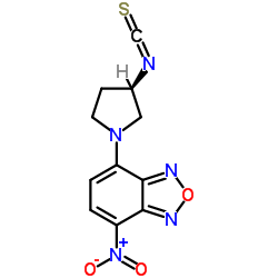(R)-(-)-NBD-Py-NCS [即(R)-(-)-4-(3-异硫氰酸基吡咯烷-1-基)-7-硝基-2,1,3-苯并恶二唑]结构式