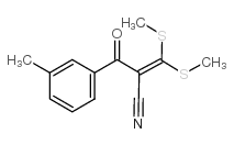 2-(3-甲基苯甲酰基)-3,3-二(甲基硫代)丙烯腈结构式