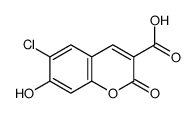 6-氯-7-羟基-2-氧代-2H-苯并吡喃-3-羧酸结构式