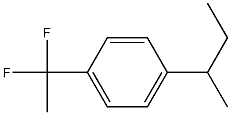 1-(1,1-二氟乙基)-4-(1-甲基丙基)-苯结构式