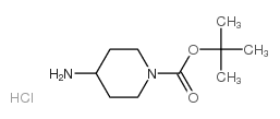 1-叔丁氧羰基-4-氨基哌啶盐酸盐结构式