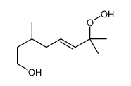 7-hydroperoxy-3,7-dimethyloct-5-en-1-ol结构式