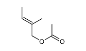 (E)-乙酸-2-甲基-2-丁烯酯结构式