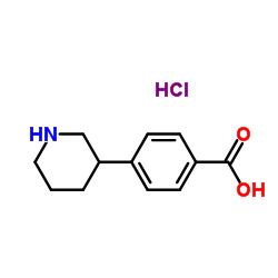 4-(哌啶-3-基)苯甲酸盐酸盐结构式