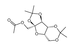 1-O-acetyl-2,3:4,6-di-O-isopropylidene-α-L-sorbofuranose结构式