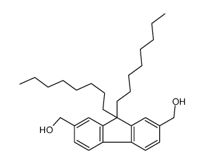 [7-(hydroxymethyl)-9,9-dioctylfluoren-2-yl]methanol结构式