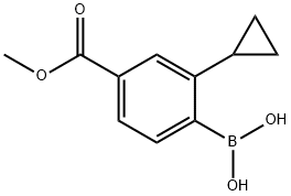 (2-cyclopropyl-4-(methoxycarbonyl)phenyl)boronic acid Structure