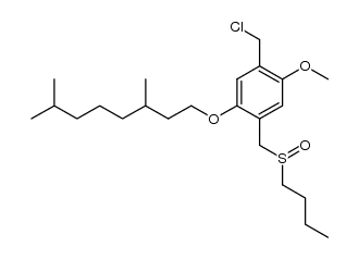 1-[2-[(butylsulfinyl)methyl]-5-(chloromethyl)-4-methoxyphenoxy]-3,7-dimethyloctane结构式