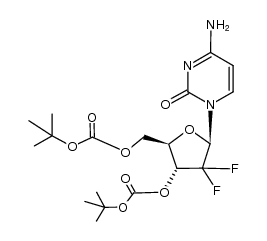 3',5'-O-bis(tert-butoxycarbonyl)gemcitabine结构式