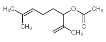 5-甲基-2-(1-甲基乙烯基)-4-己烯-1-醇乙酸酯结构式