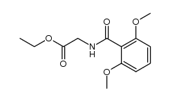 N-(2,6-Dimethoxybenzoyl)-glycin-ethylester Structure