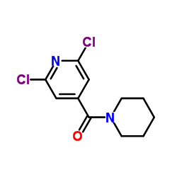 (2,6-二氯-4-吡啶)(哌啶)甲酮结构式