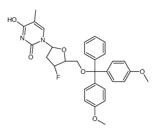 3’-Deoxy-3’-fluoro-5’-O-(4,4’-dimethoxytrityl)thymidine Structure