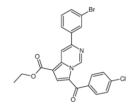 ethyl-3-(3-bromophenyl)-7-(4-chlorobenzoyl)pyrrolo(1,2-c)pyrimidine-5-carboxylate Structure