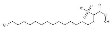 Octadecanoic acid,2-sulfo-, 1-methyl ester Structure