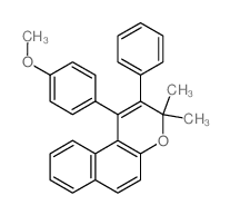 1-(4-methoxyphenyl)-3,3-dimethyl-2-phenylbenzo[f]chromene Structure