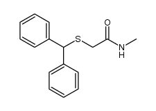 2-benzyhydrylsulfanyl-N-methylacetamide结构式