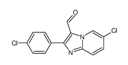 6-氯-2-(4-氯苯基)咪唑并[1,2-a]-吡啶-3-甲醛结构式