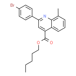 pentyl 2-(4-bromophenyl)-8-methyl-4-quinolinecarboxylate Structure