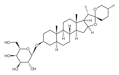 (25R)-5α-spirostan-3β-ol 3-O-β-D-galactopyranoside结构式
