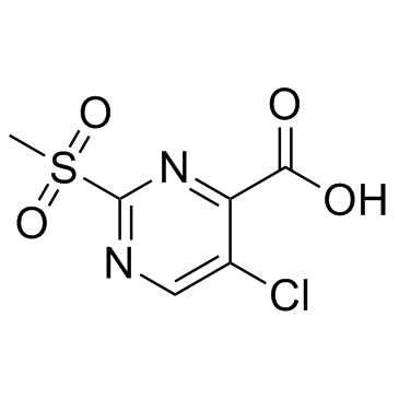 5-氯-2-(甲磺酰基)嘧啶-4-羧酸结构式